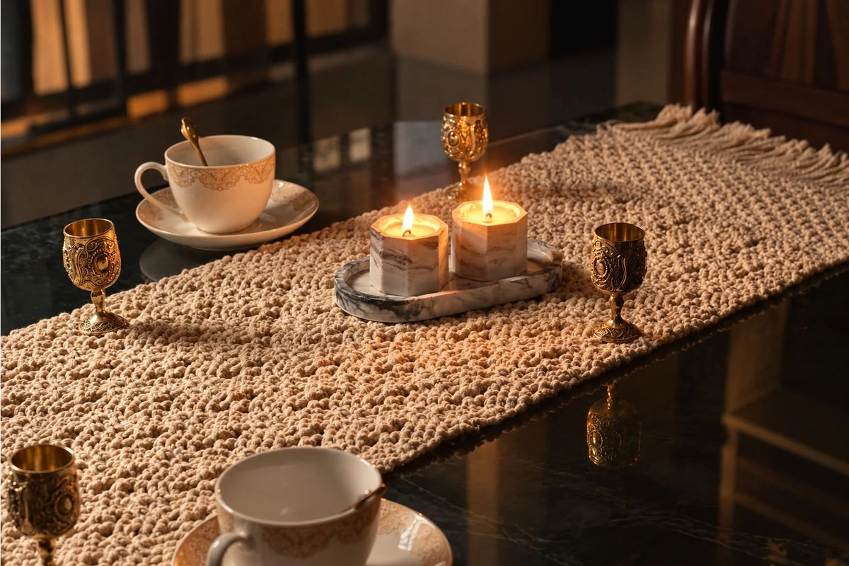 Chunky Macramé Table Runner
