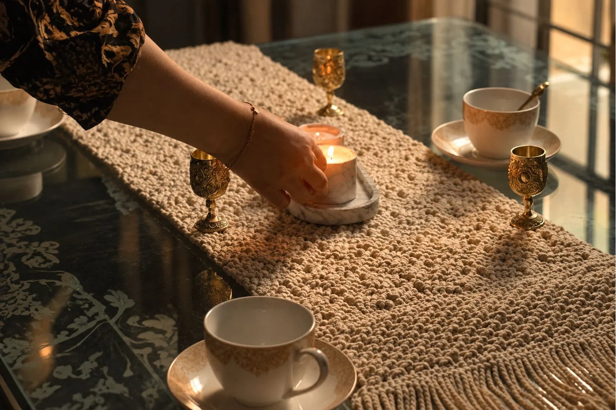 Chunky Macramé Table Runner