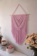 Lilac Macrame Wall Hanging | Handwoven Boho Wall Tapestry