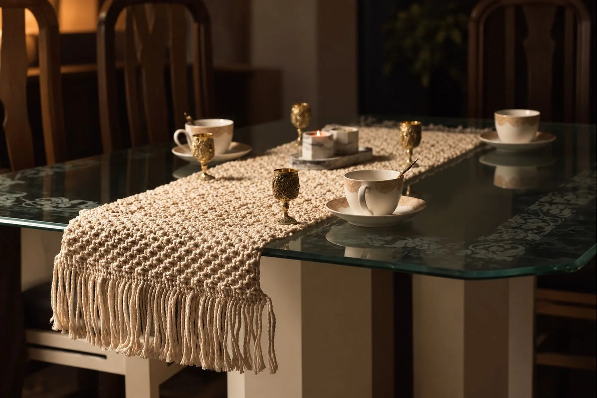 Chunky Macramé Table Runner