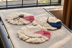 Handwoven Macramé Coasters – Set of 4