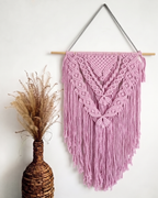 Lilac Macrame Wall Hanging | Handwoven Boho Wall Tapestry