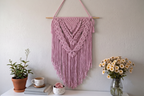 Lilac Macrame Wall Hanging | Handwoven Boho Wall Tapestry